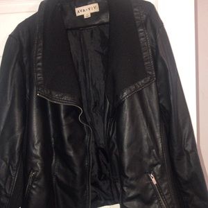 Plus Size Faux Leather Jacket 4x